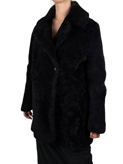 Alexander McQueen F/W 2012 Menswear shearling coat | Black, Black