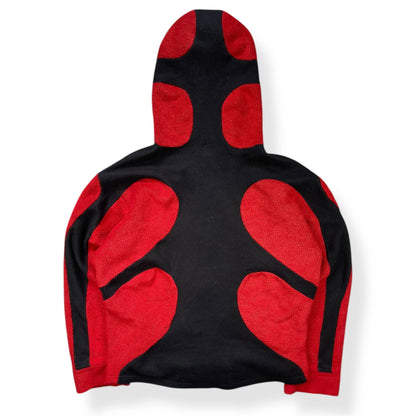 1990's Cyberdog Panelled Fleece Hoodie (L) | Default Title, Black