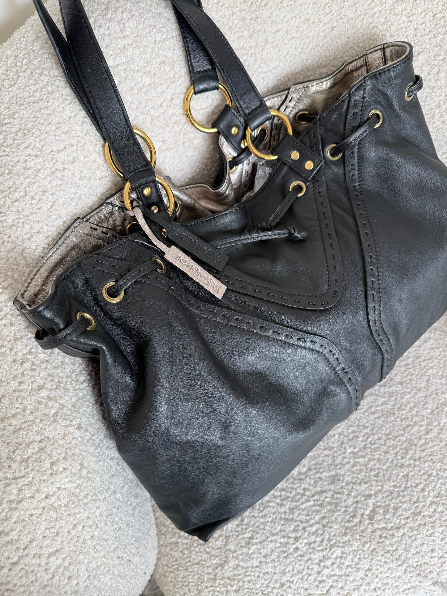 Yves Saint Laurent Rive Gauche Leather Reversible Tote Bag | O/S, Multicoloured