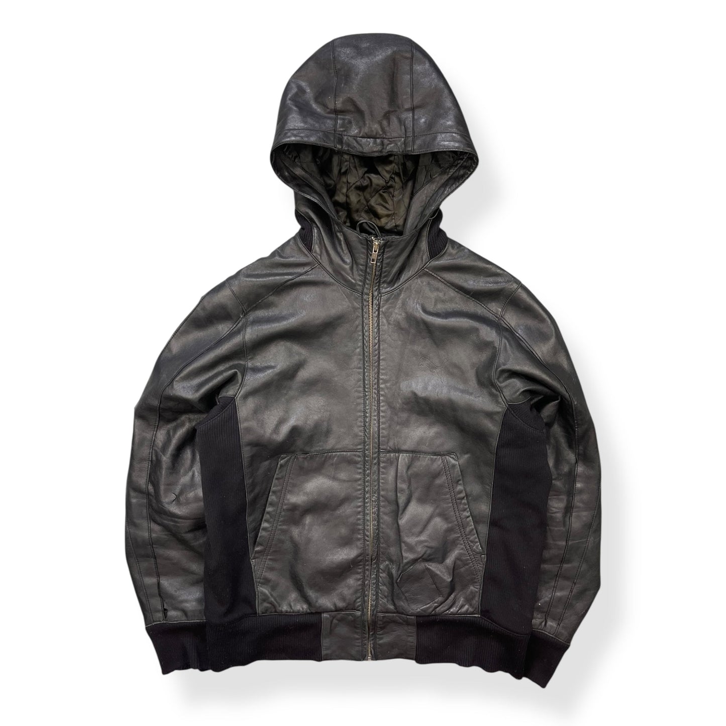 2000's Puma Limited Edition Hooded Lambskin Jacket (L) | Default Title, Black