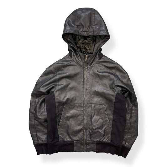 2000's Puma Limited Edition Hooded Lambskin Jacket (L) | Default Title, Black
