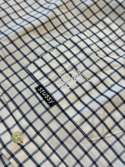 Stüssy Late 90's Plaid Check Short Sleeve Shirt XL