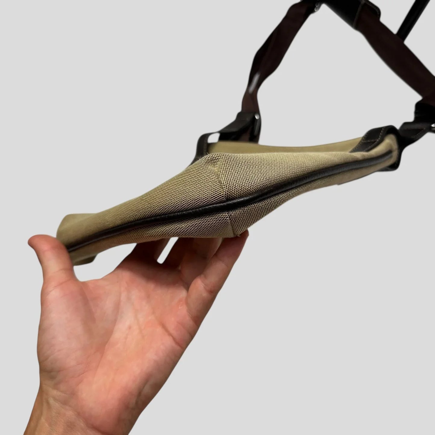 Gucci 00’s Canvas + Leather Crossbody Logo Bag