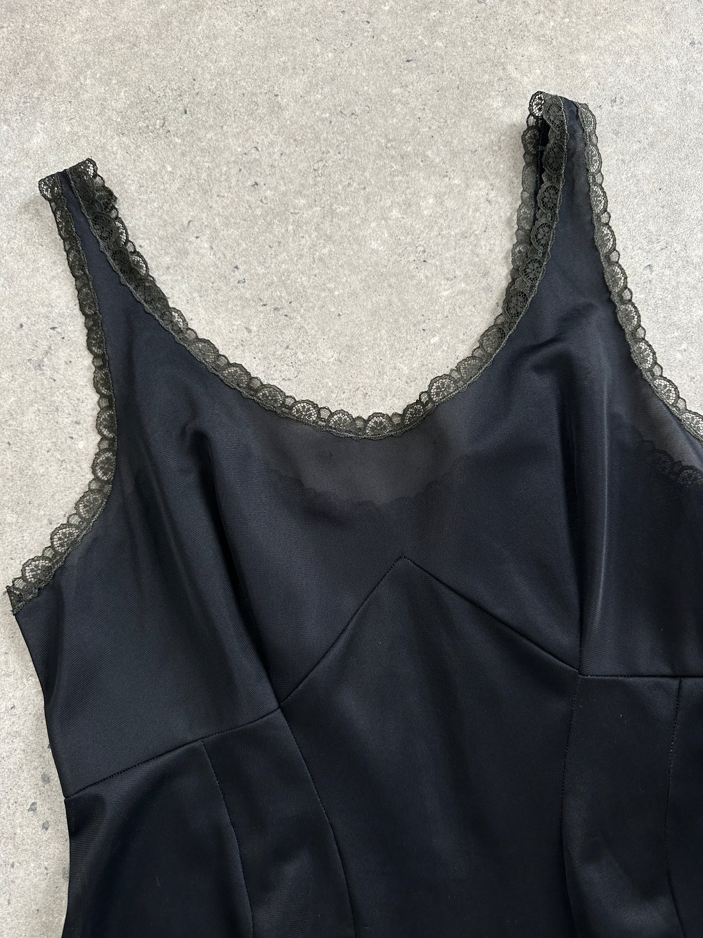 Vintage 1990s Lace Mini Slip Dress - M