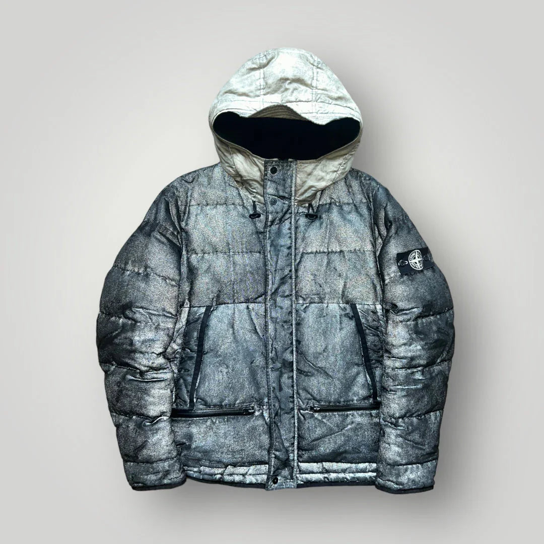 Stone Island 2013 Mesh Reflective Puffer Jacket L