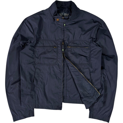 Armani Jeans 00's Navy Cropped Multipocket Jacket M | Medium, Navy