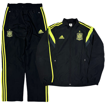 Adidas Spain 2014/15 Tracksuit In Black ( M )