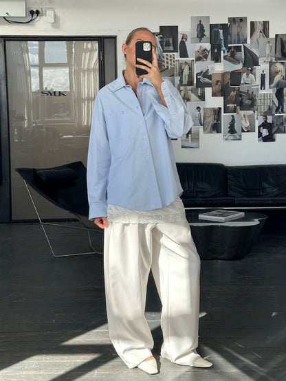 Yves Saint Laurent Pour Homme 1990s Cotton Check Logo Shirt - L