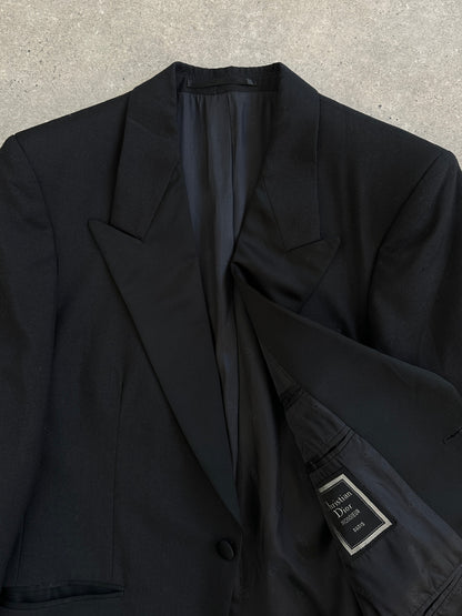 Christian Dior Monsieur 1980s Wool Tuxedo Blazer - 38R/M