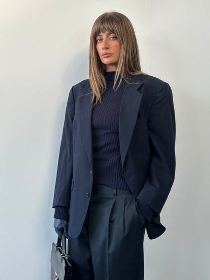 Christian Dior Monsieur 1980s Pure Wool Single Breasted Blazer - 42S/L