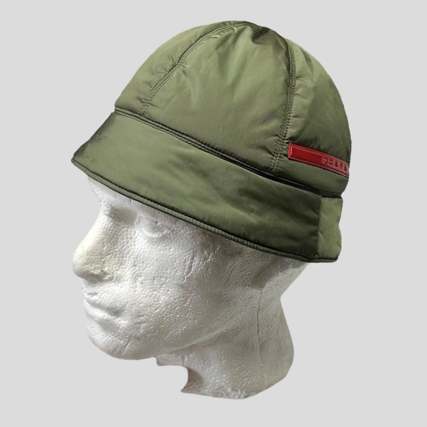 Prada Sport 1999 Nylon Padded Panelled Bucket Hat - M