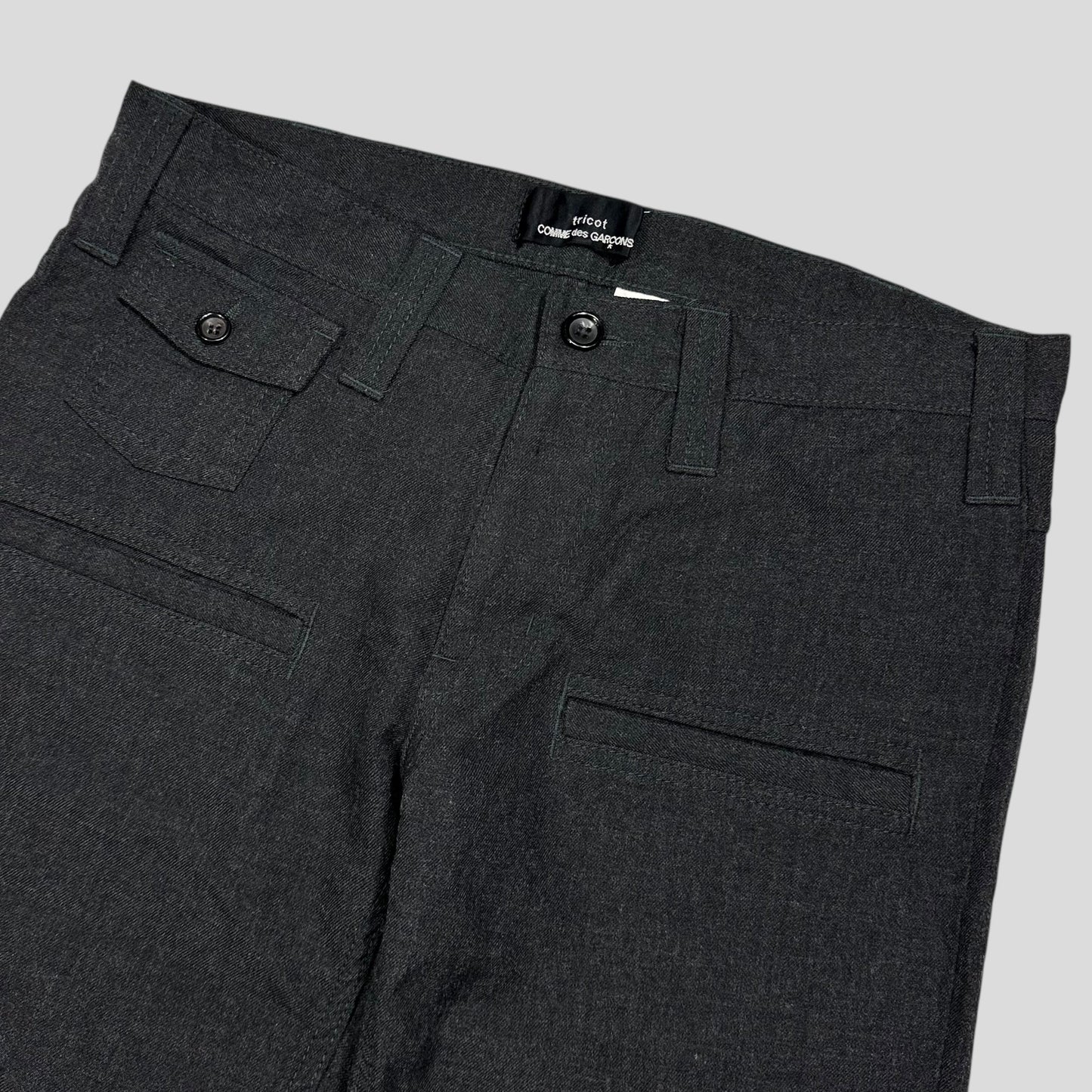 Comme Des Garçons 2007 Mini Pockets Baggy Wool Carpenter Trousers - M/L