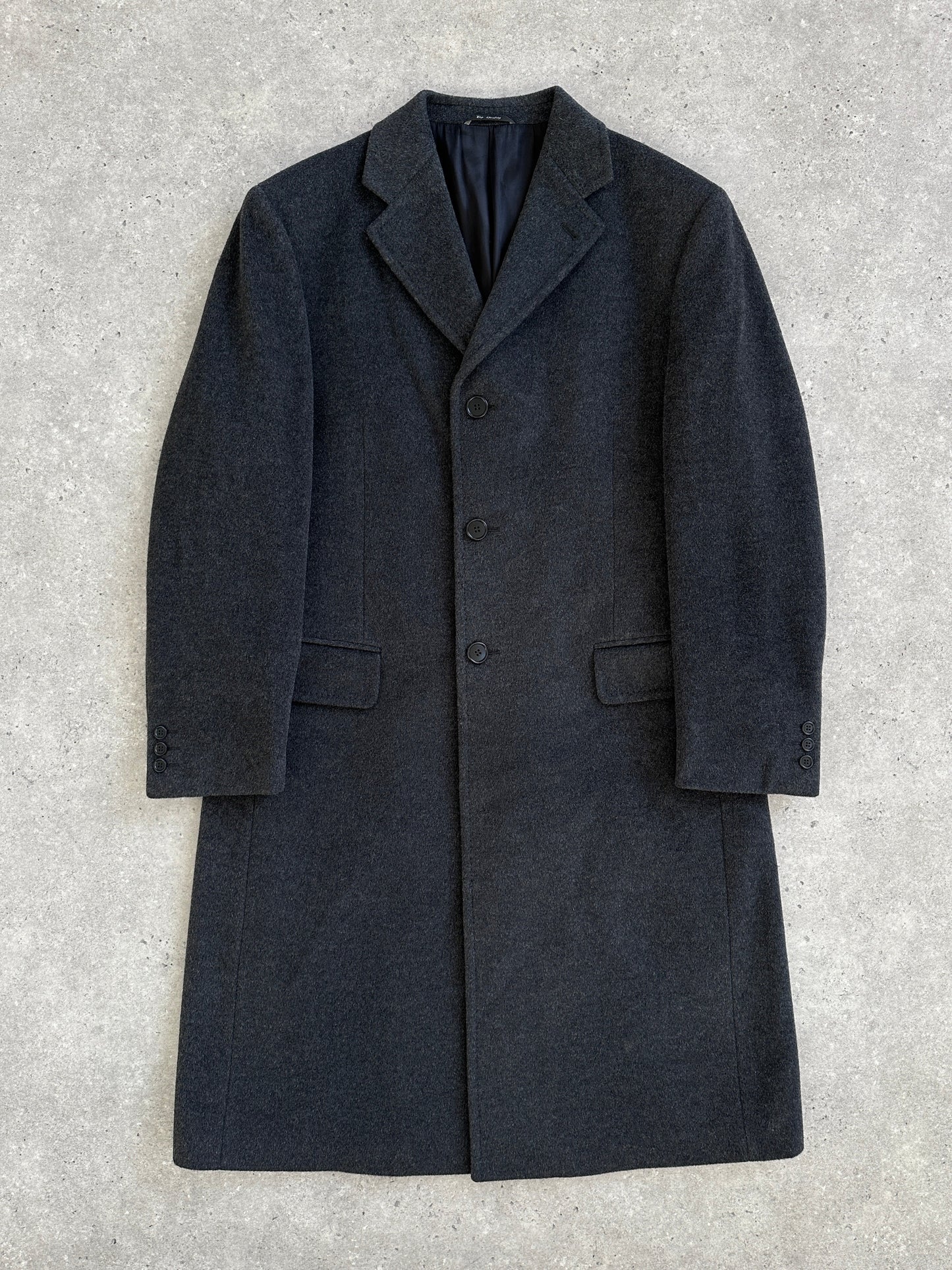 Italian Vintage 1990s Wool Cashmere Coat - XL