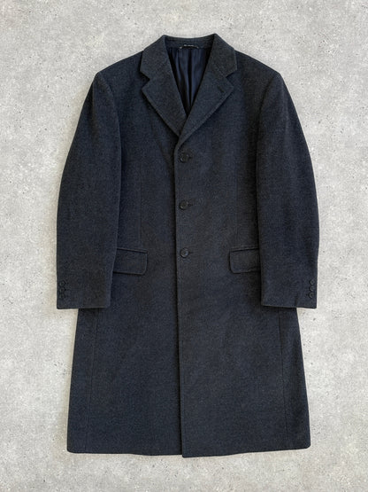 Italian Vintage 1990s Wool Cashmere Coat - XL