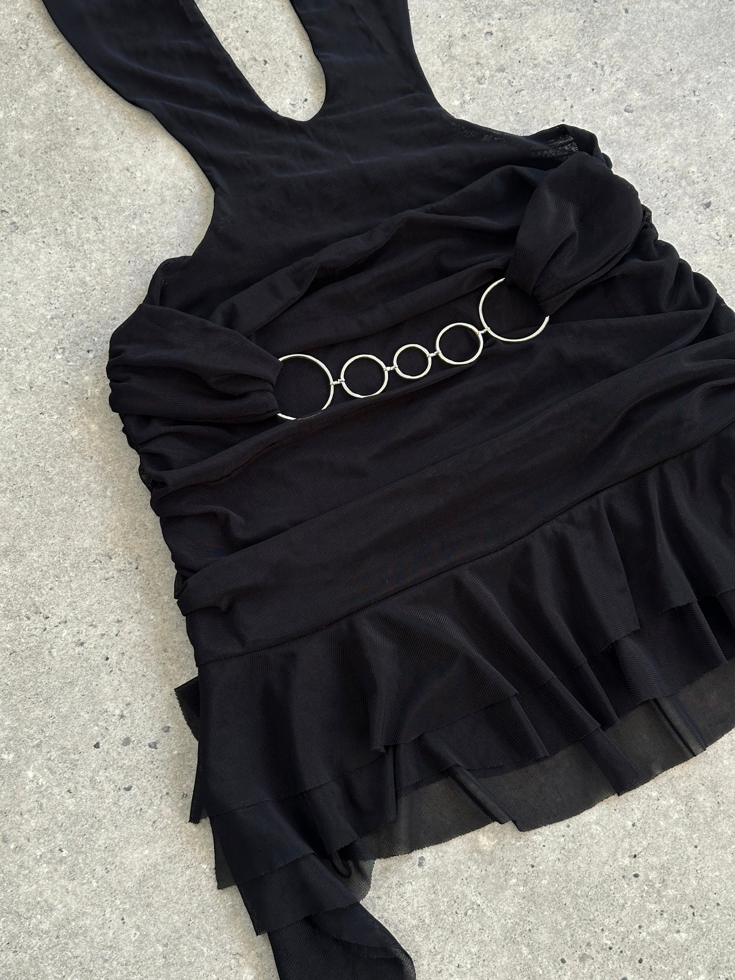 Vintage 1990s Layered Ruffle Mini Skirt - S