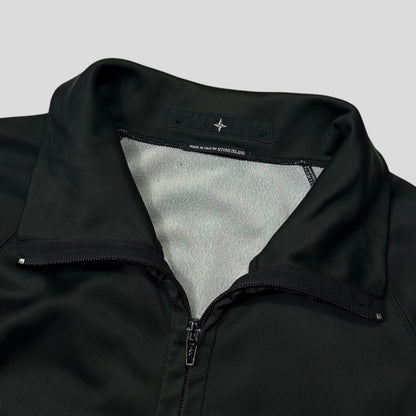 Stone Island AW04 Denims Spellout Logo Black Track Jacket - L