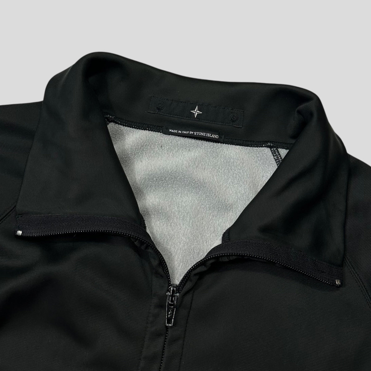 Stone Island AW04 Denims Spellout Logo Black Track Jacket - L | XL
