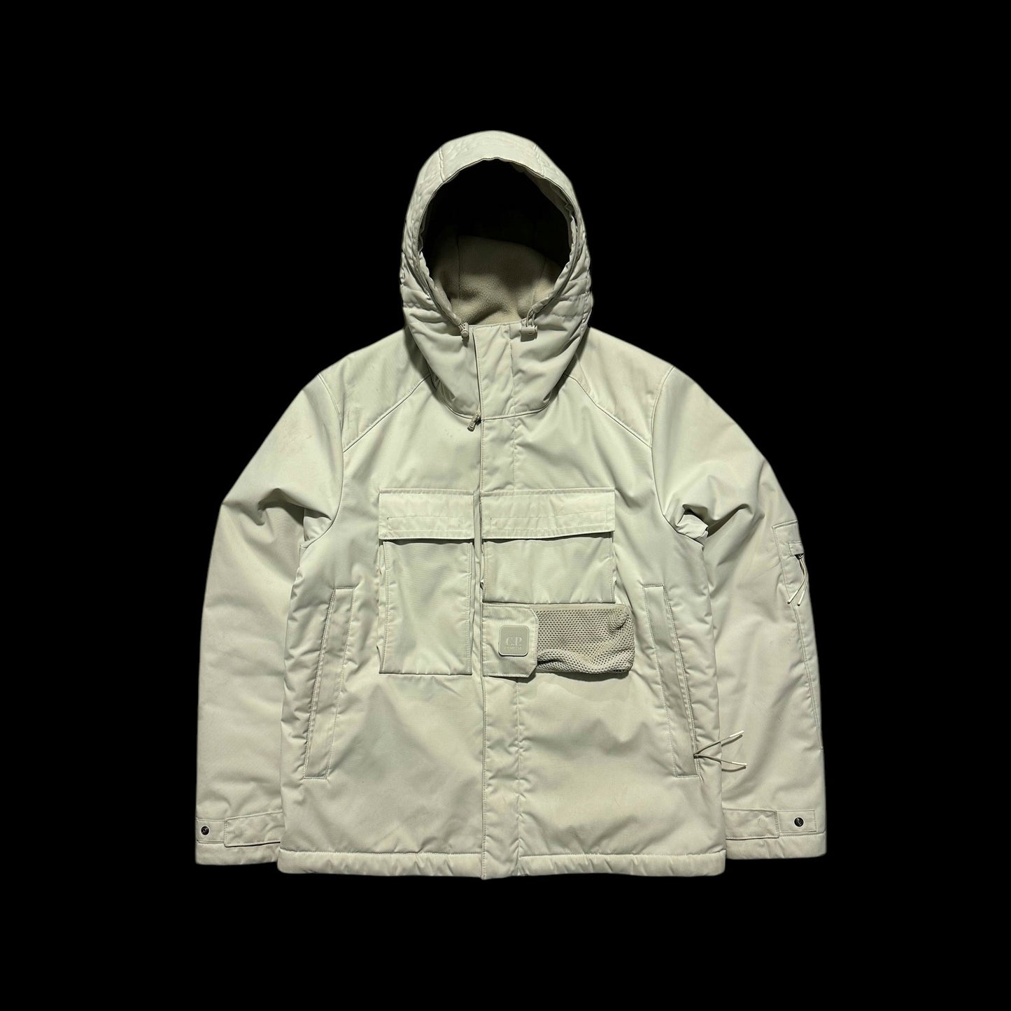 CP Company Cream Fleece Lined Heavyweight Dynatec Metropolis Jacket