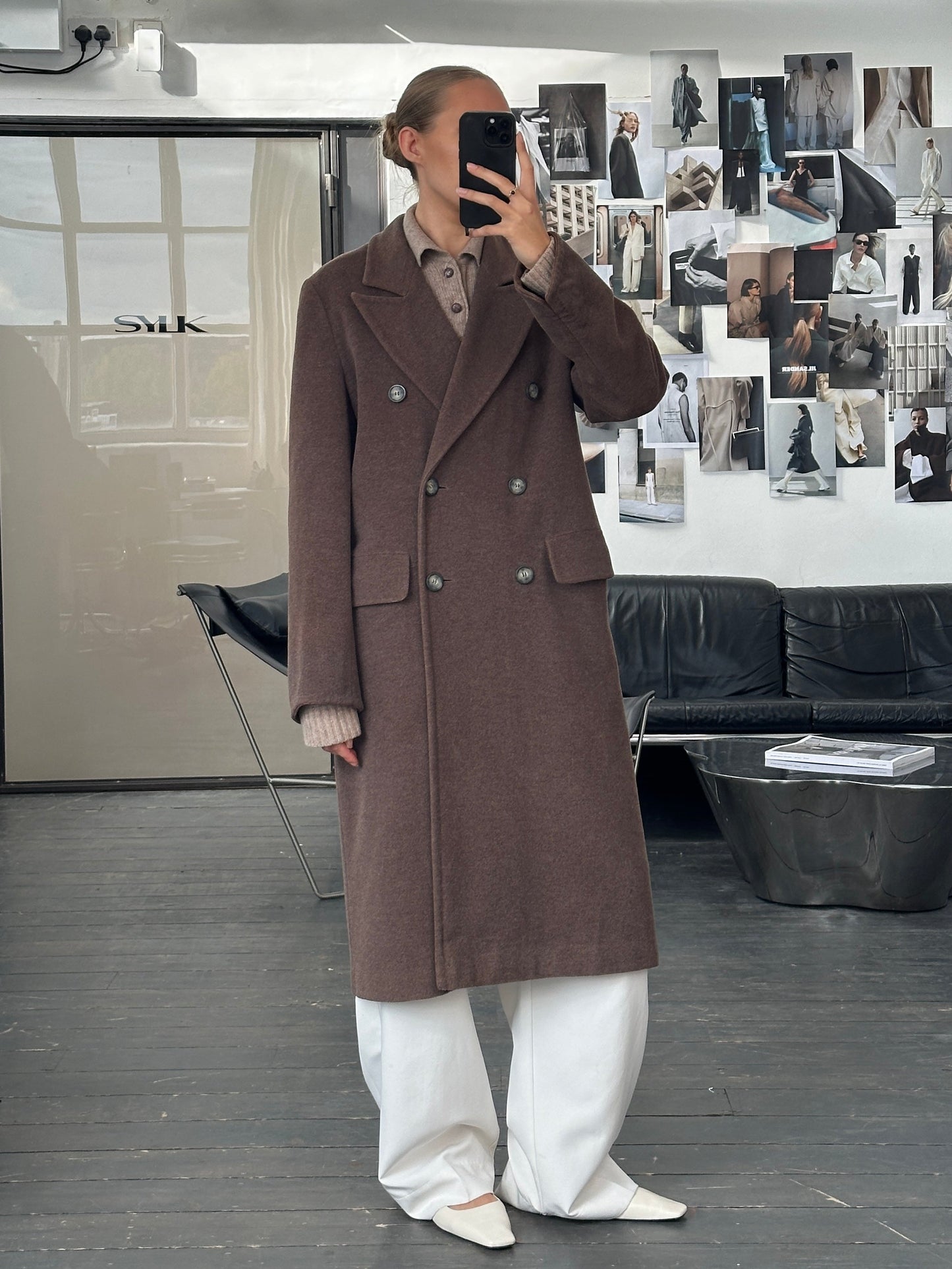 Sportmax 1990s Wool Double Breasted Coat - M/L