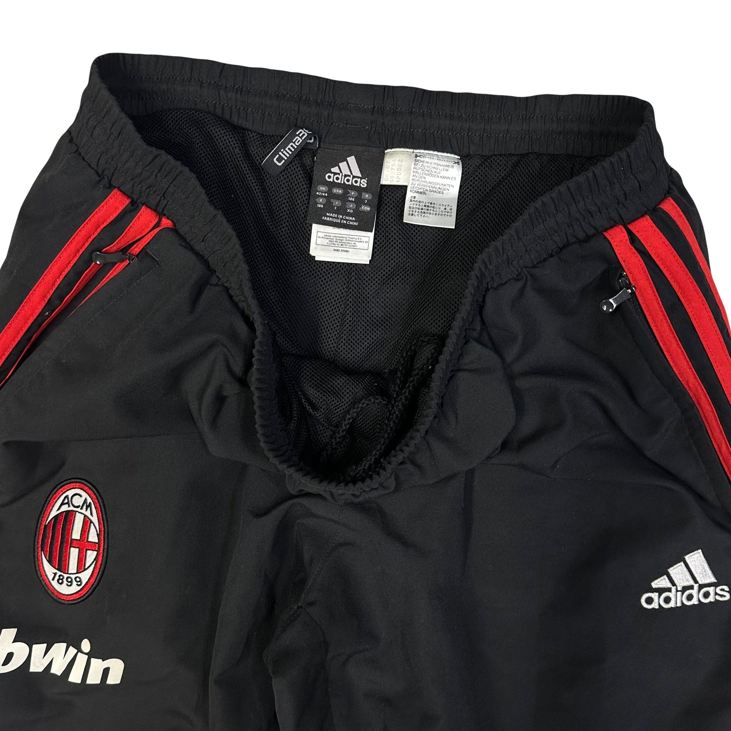 Adidas AC Milan 2008/09 Tracksuit Bottoms In Black ( L )