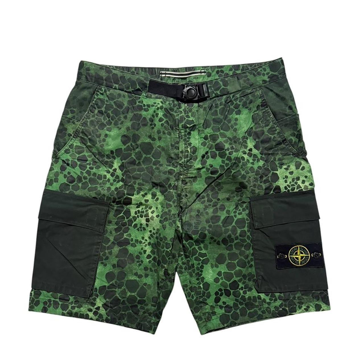 Stone Island Crocodile Camo Shorts | W32, Camo