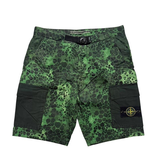 Stone Island Crocodile Camo Shorts | W32, Camo