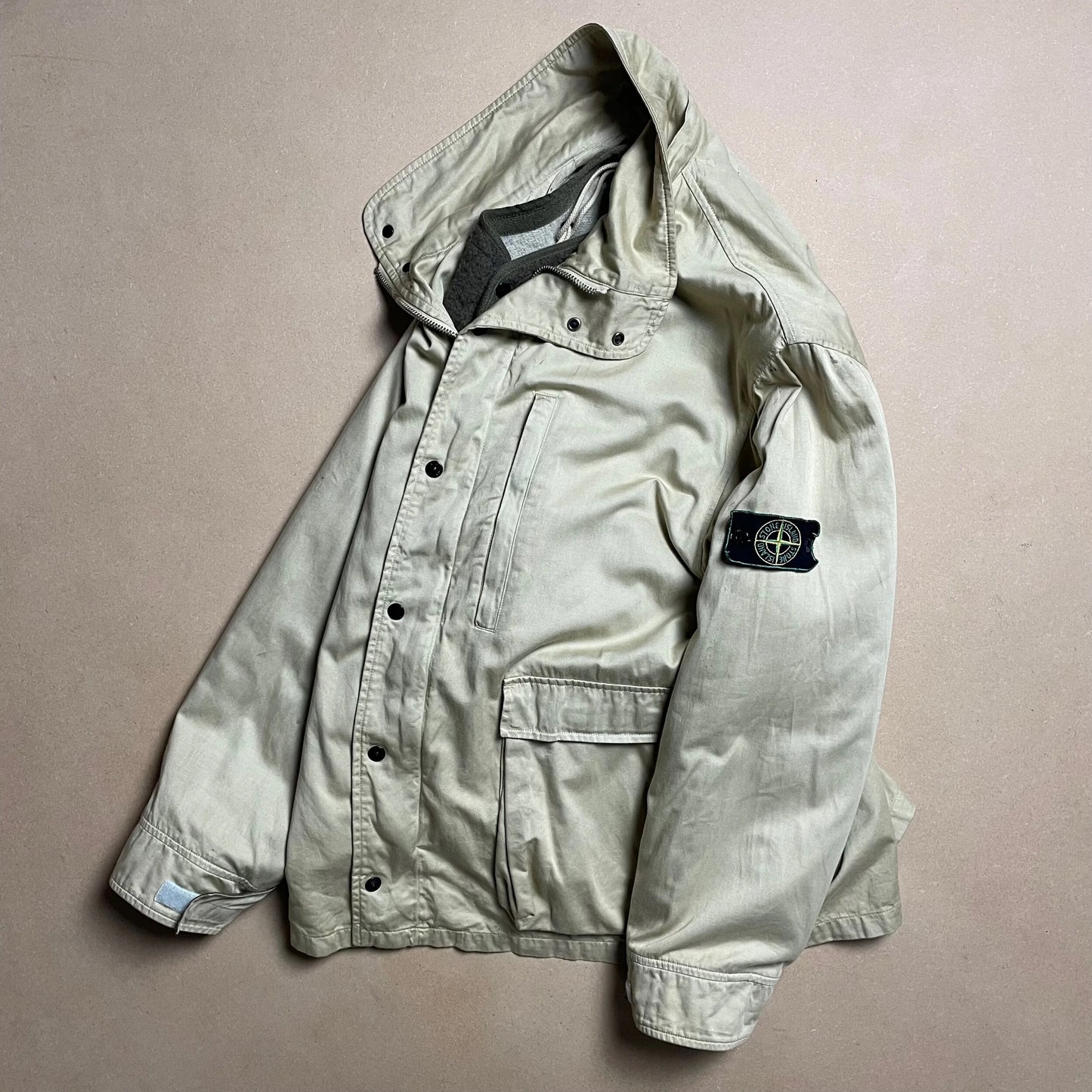 A/W 1993 Sand Gold Raso Gommato Multi Pocket Field Jacket