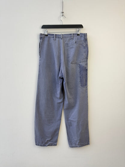 Vintage Workwear Trousers | O/S, Faded Blue