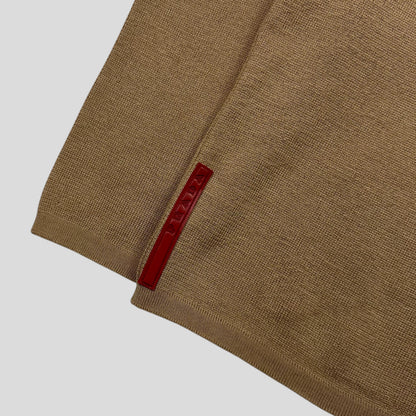 Prada Sport 00’s Ventilated Roll-neck Camel Knit Jumper - IT48 | Default Title, Multicoloured