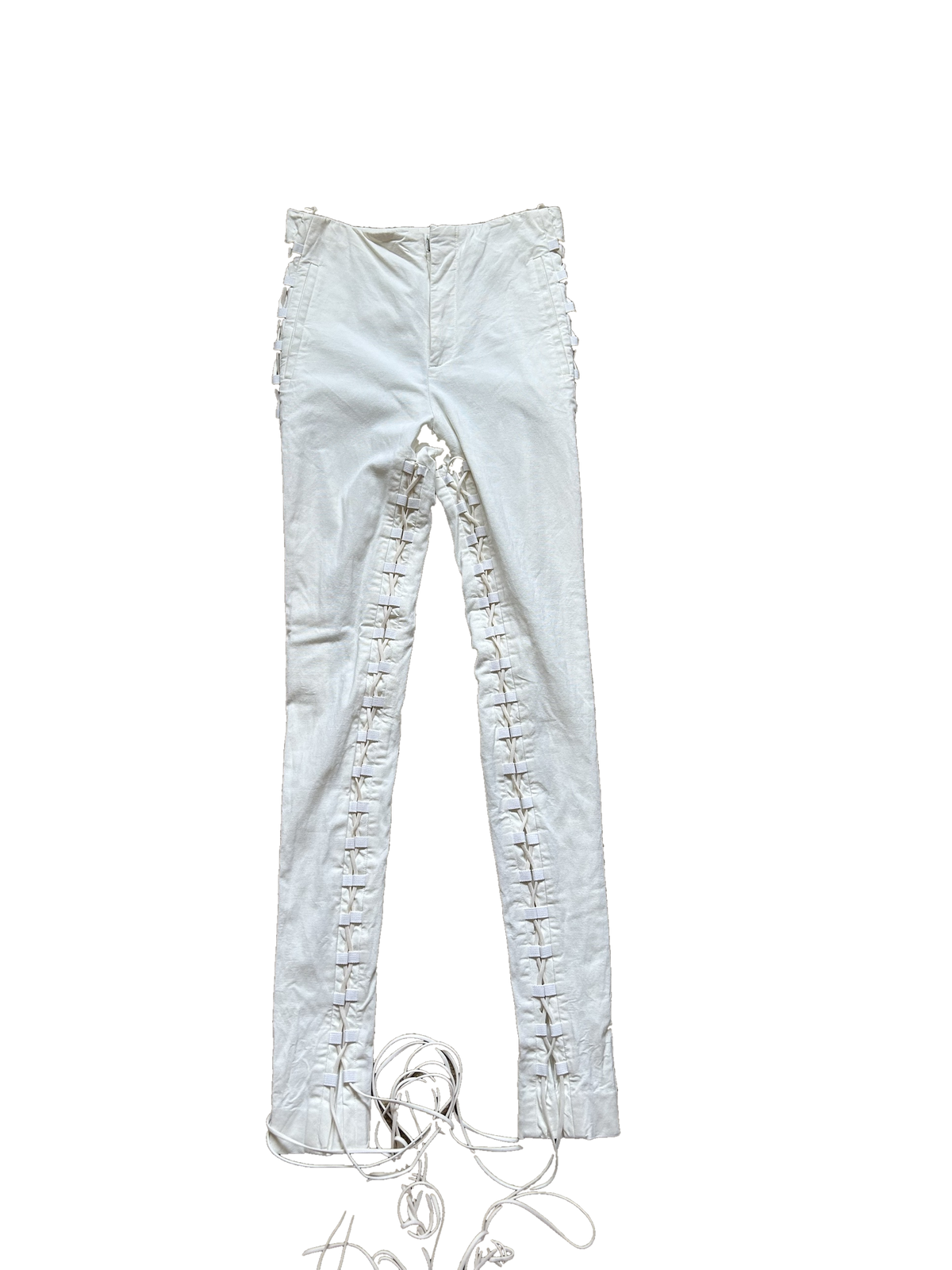Gucci SS2010 Lace Up Trousers | O/S, White
