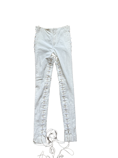 Gucci SS2010 Lace Up Trousers | O/S, White