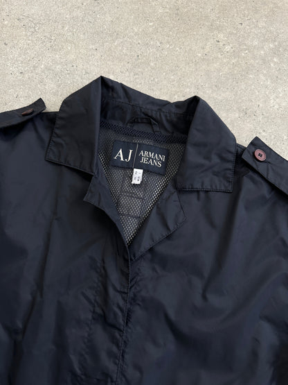 Armani Jeans Showerproof Nylon Lightweight Logo Jacket - S/M