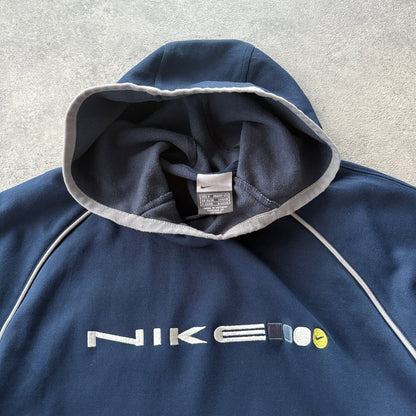 Nike 2001 technical embroidered spellout hoodie (S)