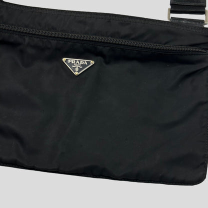 Prada Milano 00’s Nylon Rectangle Crossbody Bag | O/S, Black