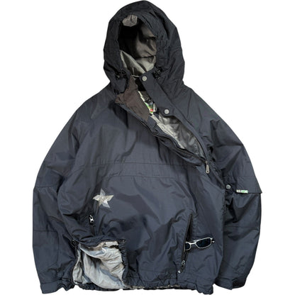 Quiksilver 00’s 'Compass' Asymmetric Zip Jacket M | Medium, Black