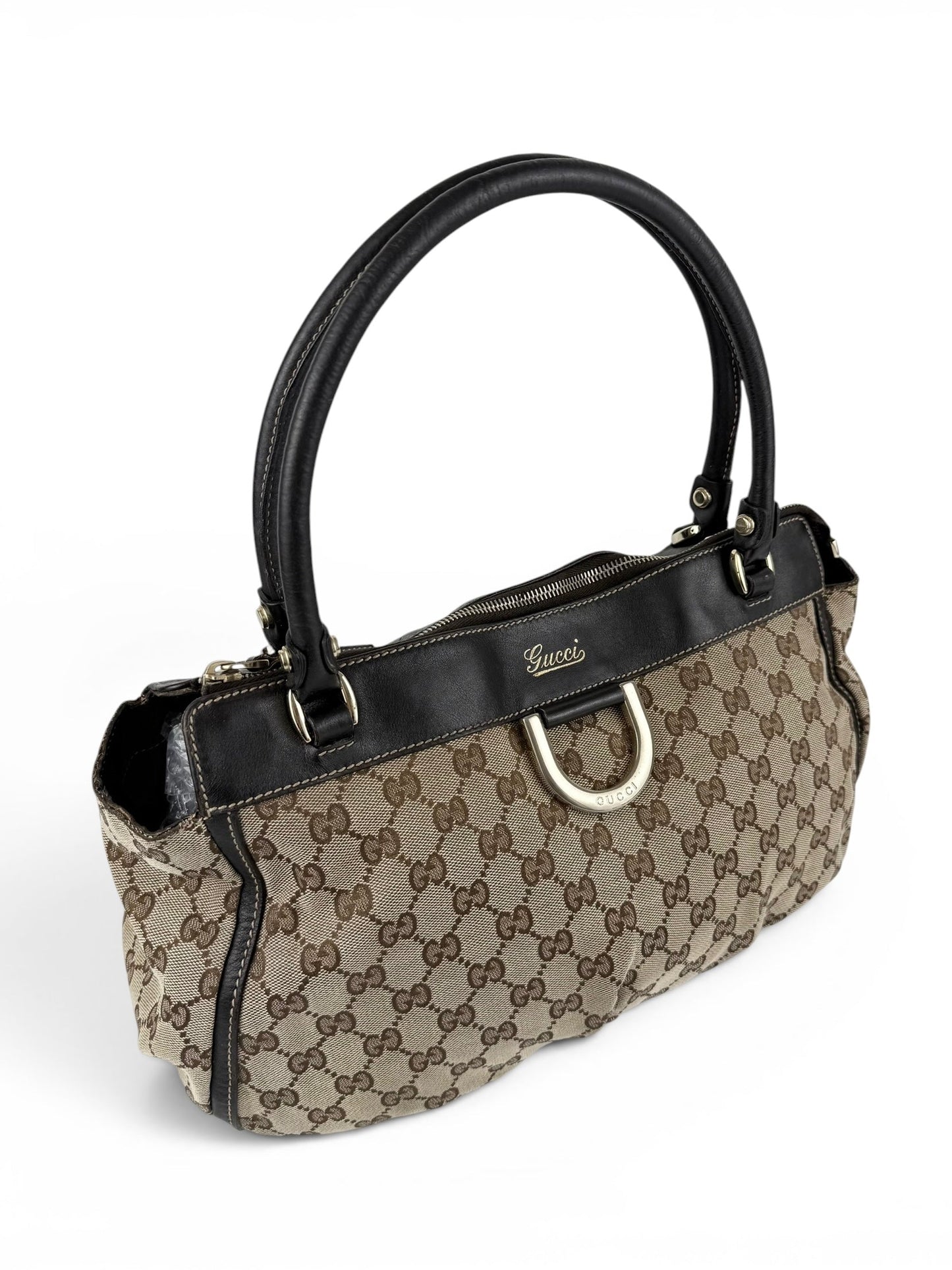 Vintage 90s Gucci Monogram GG Handbag | O/S, Brown