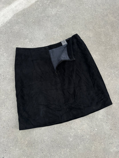 Gianni Versace 1990s Suede Mini Skirt - W30