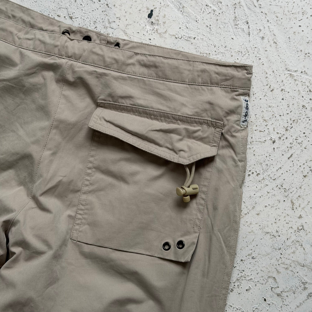 1990s armani jeans cotton snow trousers | O/S, Beige