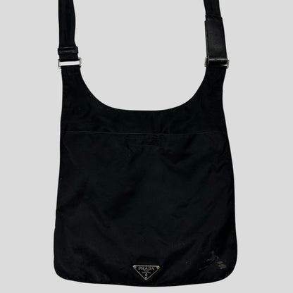 Prada Milano 00’s Nylon 3D Multipocket Crossbody Bag | O/S, Black
