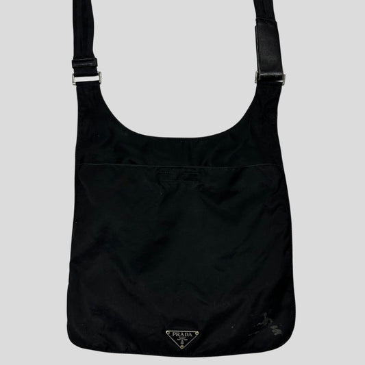 Prada Milano 00’s Nylon 3D Multipocket Crossbody Bag | O/S, Black