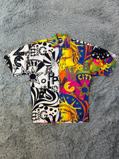 Versace VJC 90’s New York Day & Night Split Graphic Shirt - M/L | O/S, Black