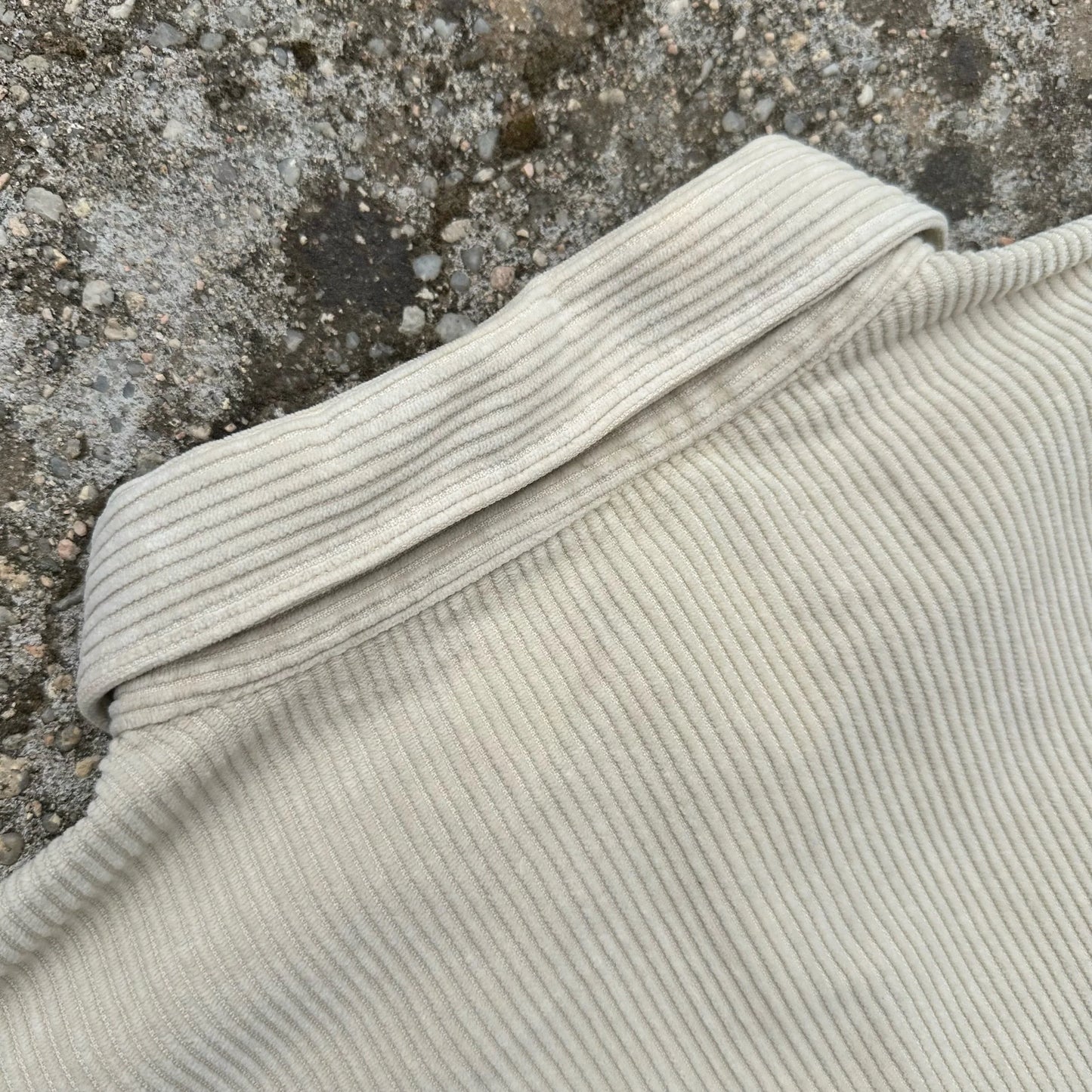 A/W1995 Cream 1/4 Zip Jumbo Corduroy Shirt