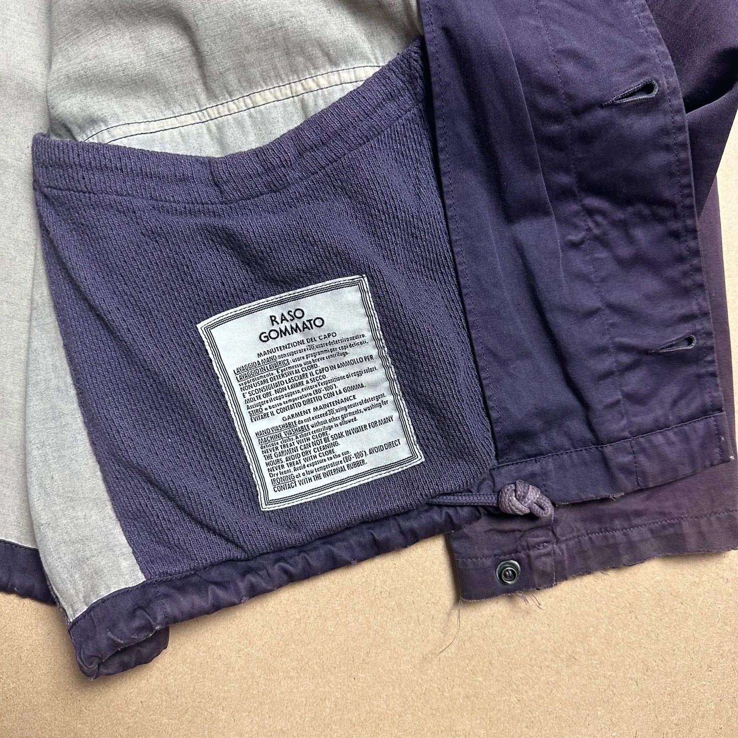 S/S 1993 Midnight Blue Raso Gommato Life Safer Blouson Jacket