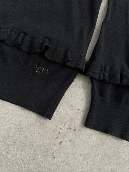 Armani Jeans Cotton Ruffle Cardigan - M