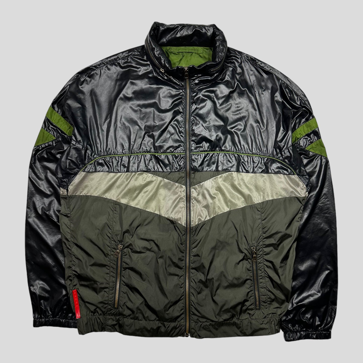 Prada Sport 2008 Nylon Ripstop Panelled Technical Windbreaker - L