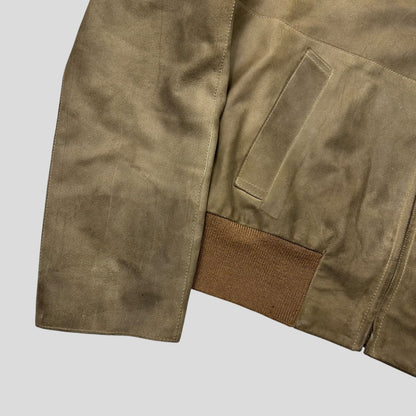 Miu Miu 00’s Suede Leather Cropped Work Jacket - IT50 (M/L) | Default Title, Multicoloured