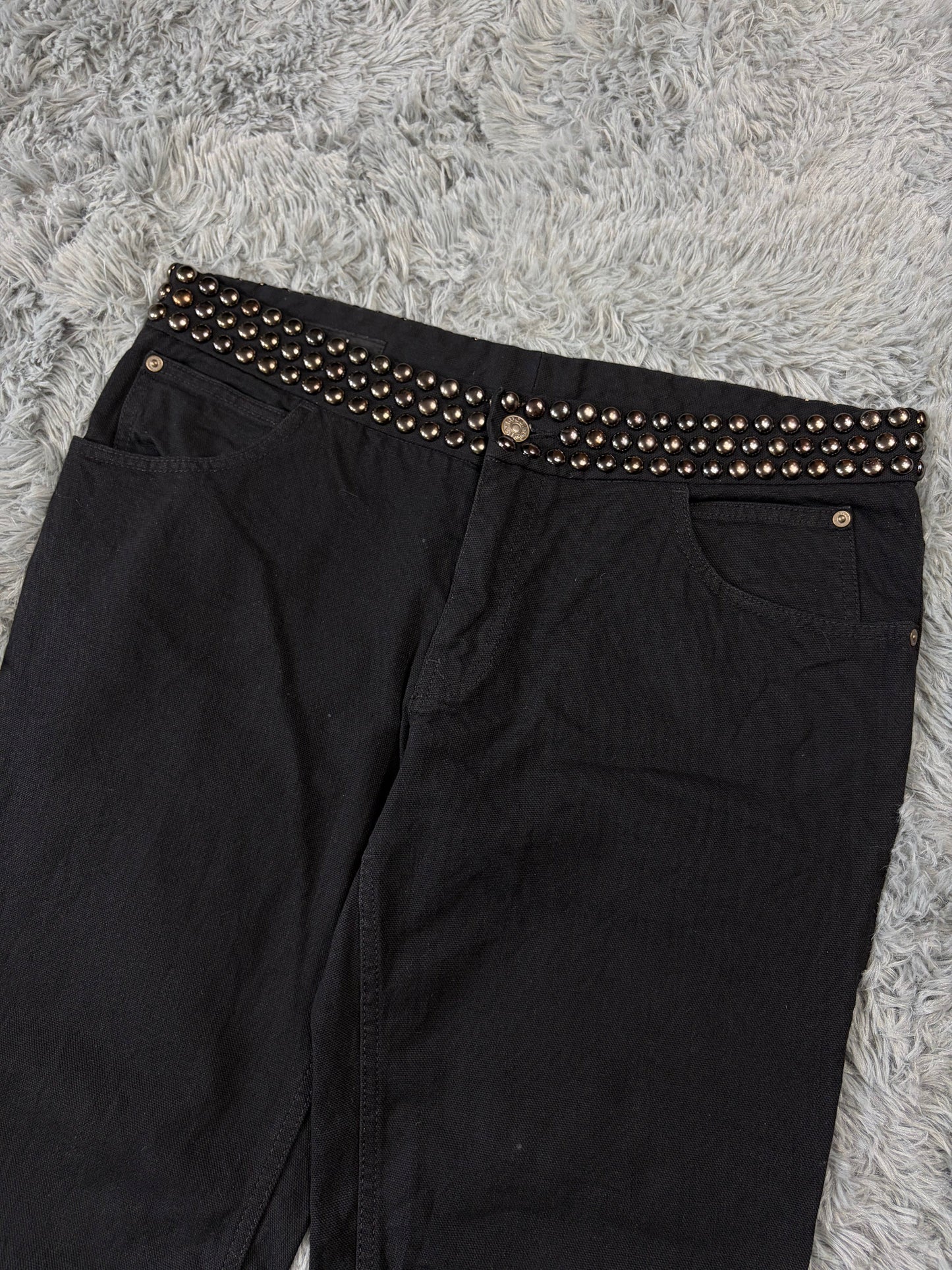 Gucci FW08 Runway Chrome Studded Rock n Roll Jeans - IT52 | O/S, Black