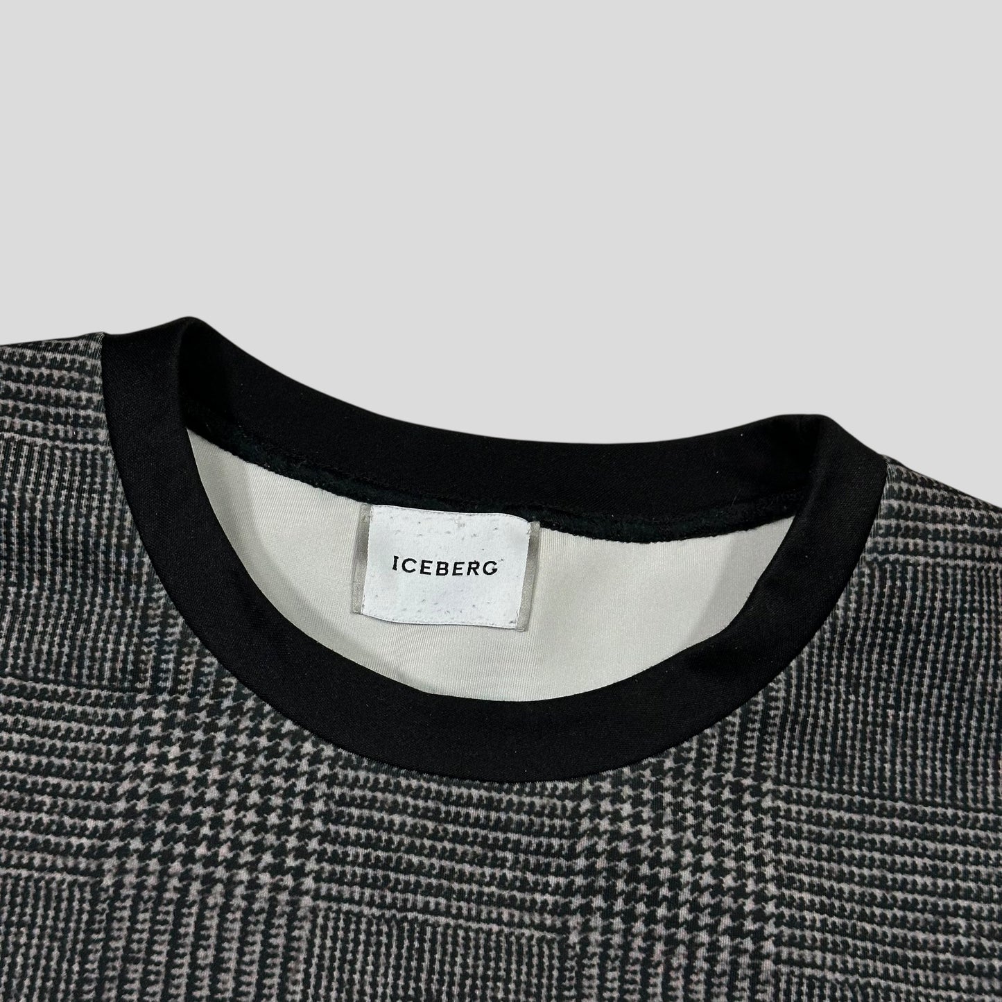 Iceberg 3D Glitch Print “Tweed” Sweatshirt Crewneck - L/XL | Default Title, Grey
