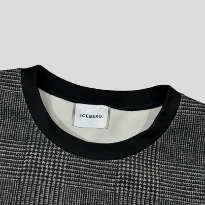Iceberg 3D Glitch Print “Tweed” Sweatshirt Crewneck - L/XL | Default Title, Grey