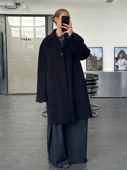 Vintage 1990s Wool Single Breasted Coat - XL/XXL